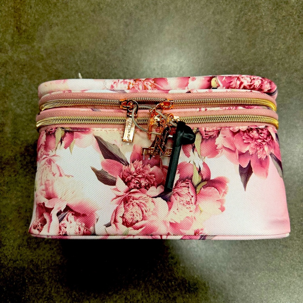 Sophia joy floral double zip cosmetic bag
